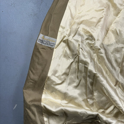 AQUASCUTUM Men's Long Button Up Beige Trench Coat UK 42 Pre-Loved Classic Belted