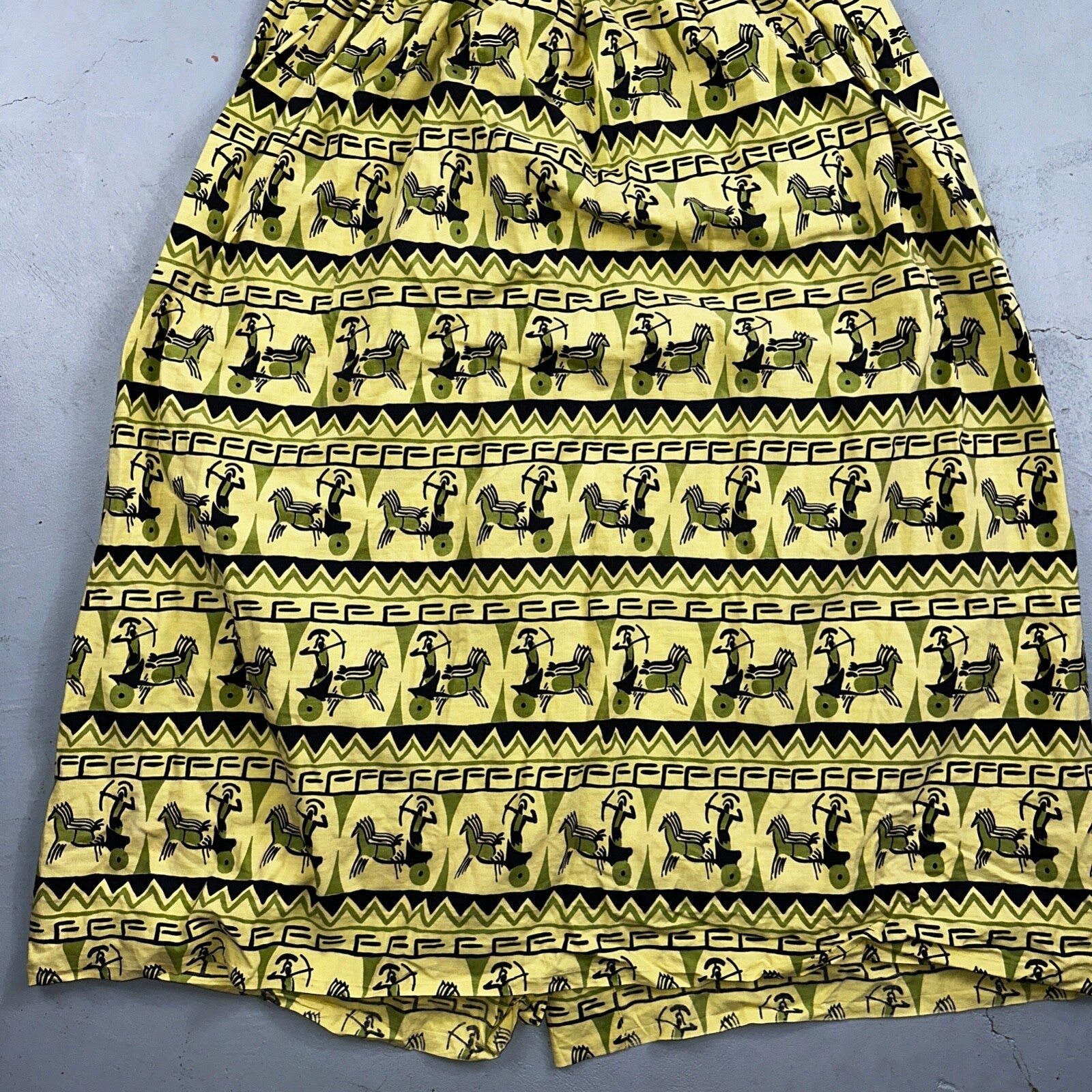 Vtg 40s 50s Day Dress Fit Flare Rockabilly Novelty Rick Rack Trudy Hall 15