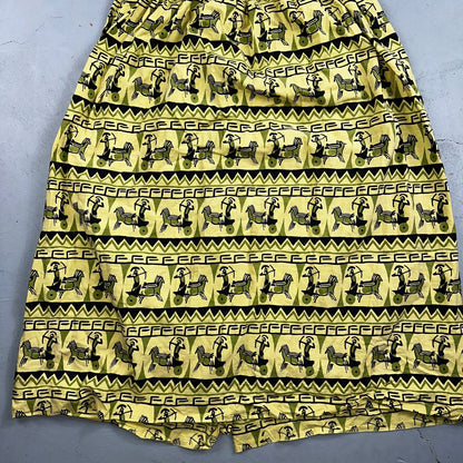 Vtg 40s 50s Day Dress Fit Flare Rockabilly Novelty Rick Rack Trudy Hall 15