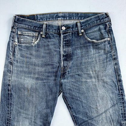 Levis 501 Y2K XX Straight Leg Jeans Blue VTG Med Wash 34x32 Act 33x30