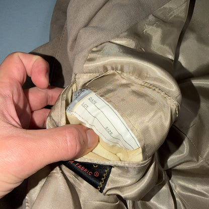 VTG Ultra Suede Blazer Men 42 Sports Coat 2 Button Western Beige Brown