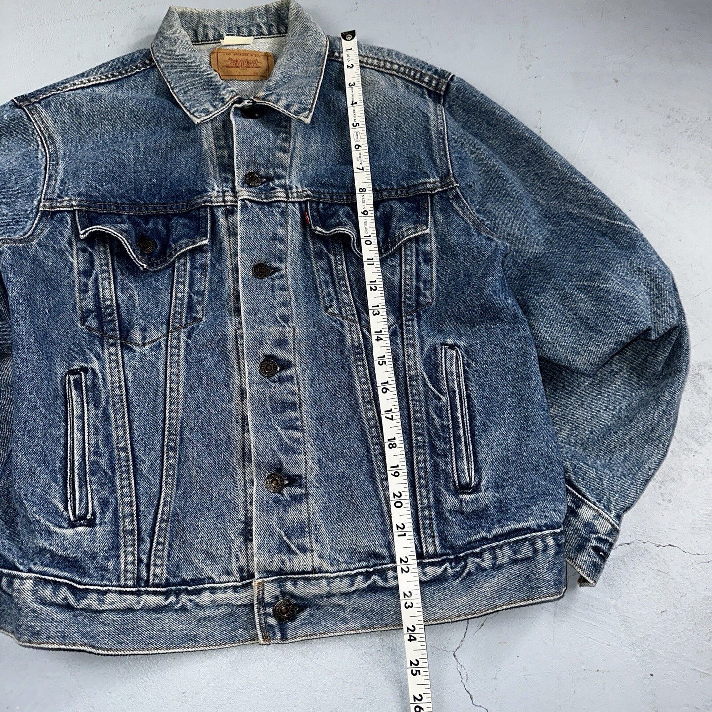 Levis VTG Denim Size 42 Type 3 III Trucker Jean Jacket Med Blue Wash 1980s 80s