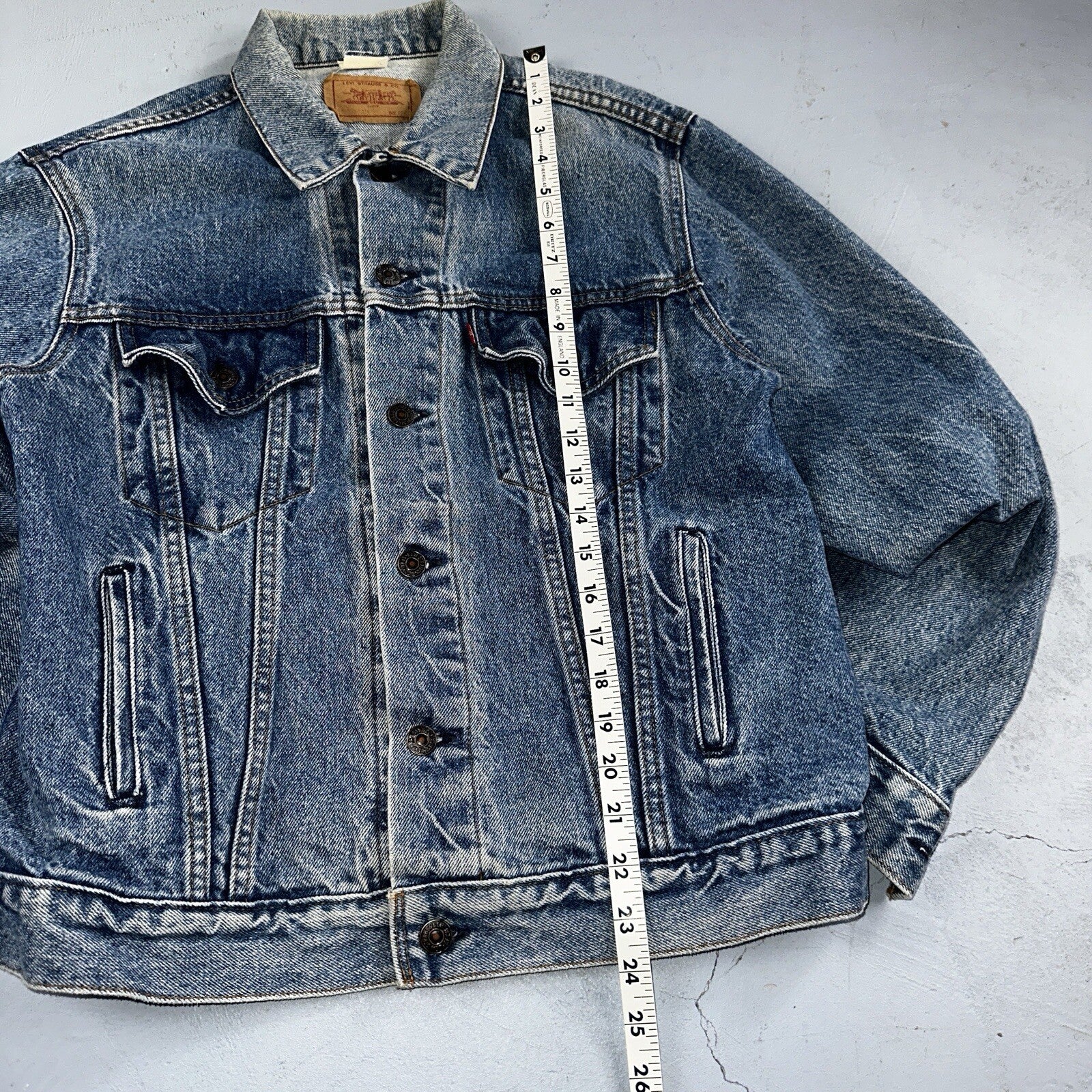 Levis VTG Denim Size 42 Type 3 III Trucker Jean Jacket Med Blue Wash 1980s 80s