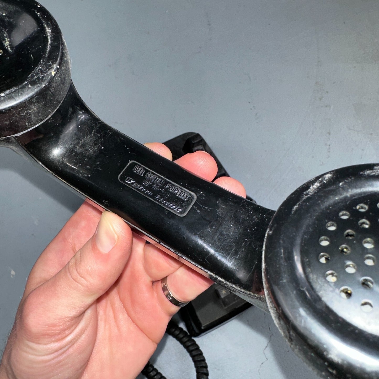 Vintage Bell System Property Push Button Phone Black Western Electric 2500DM