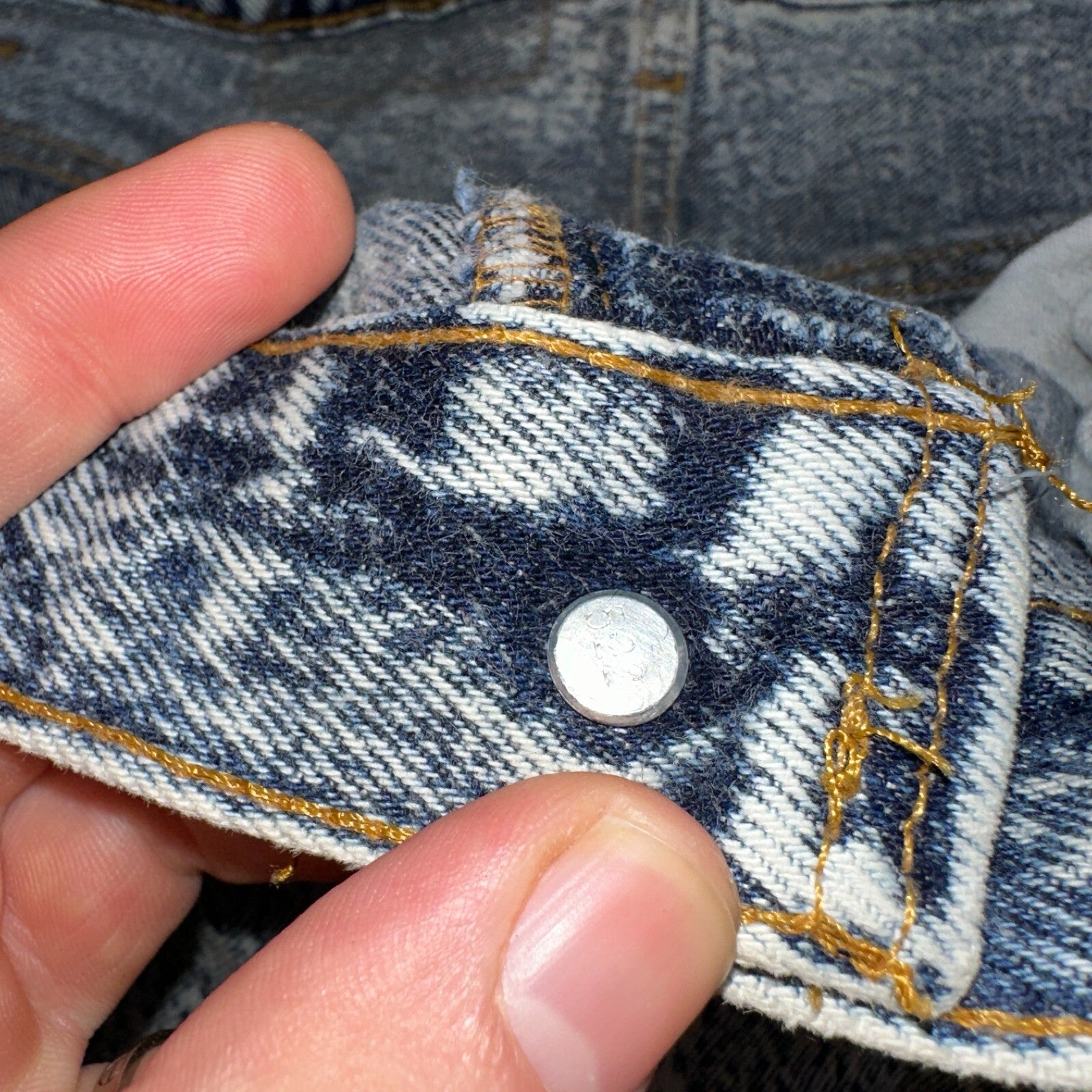 Levis 501 Vintage 80s USA XX Straight Leg Jeans Blue Acid Wash 30x34 Act 28x32