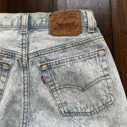 VTG 90s Levis 501 Button Fly 27x32 USA Tag Jeans Straight Wash Light X Act 25x30