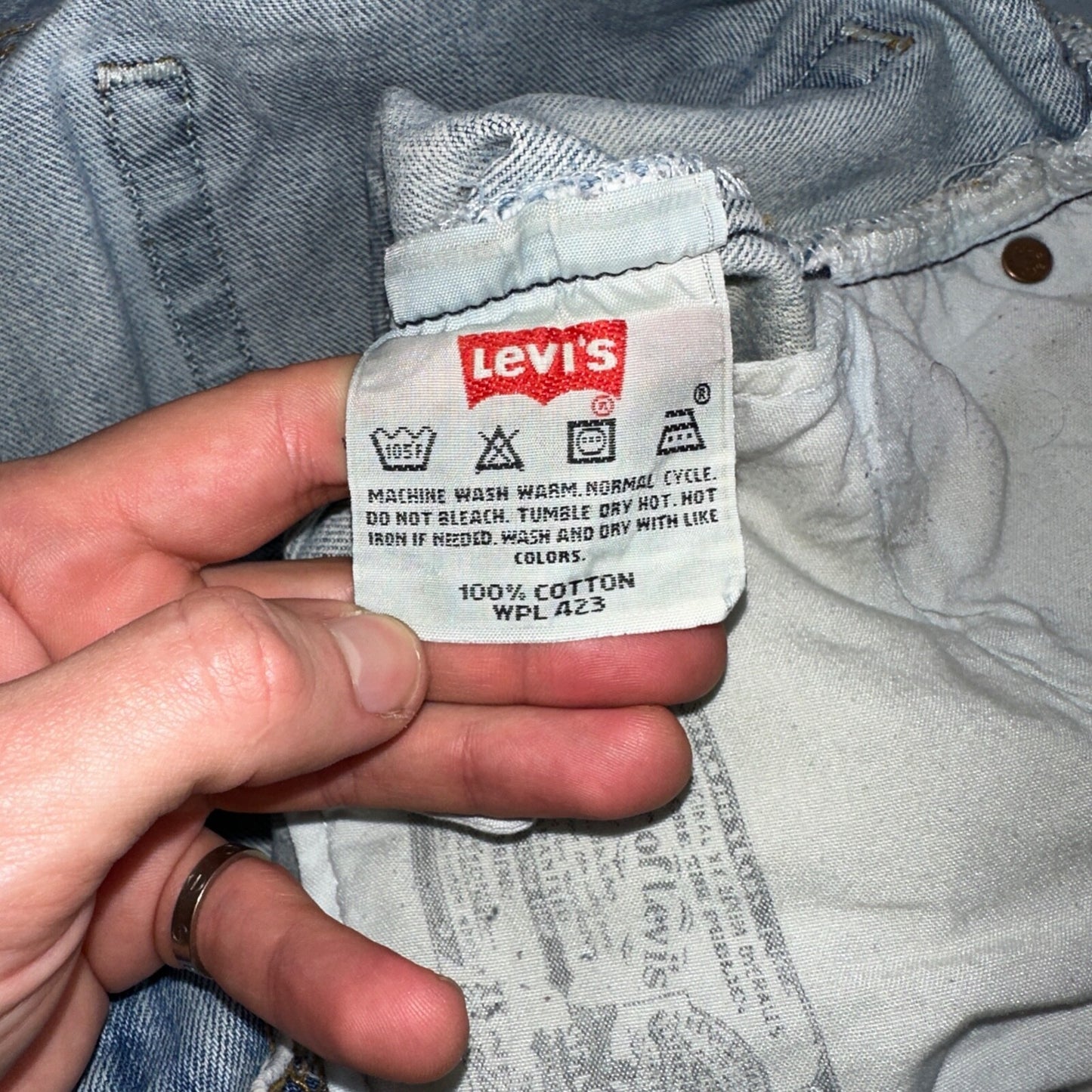 Levis 501 Vintage 90s Mexico Straight Leg Jeans 36x34 Y2K Light Wash Act 34x34