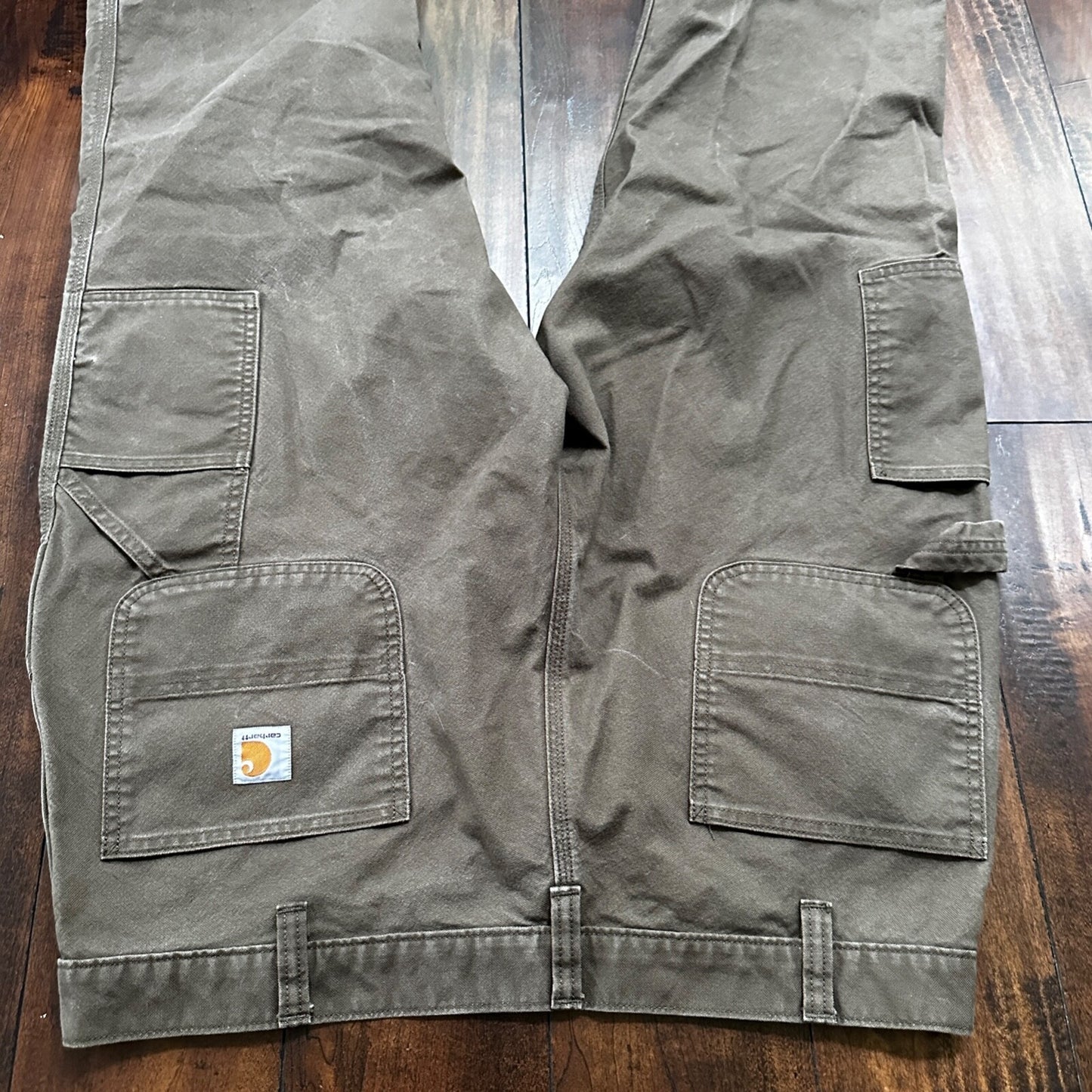 Carhartt Duck Relaxed Fit Jeans Carpenter Pants Brown 103279 217 Mens Size 40x30