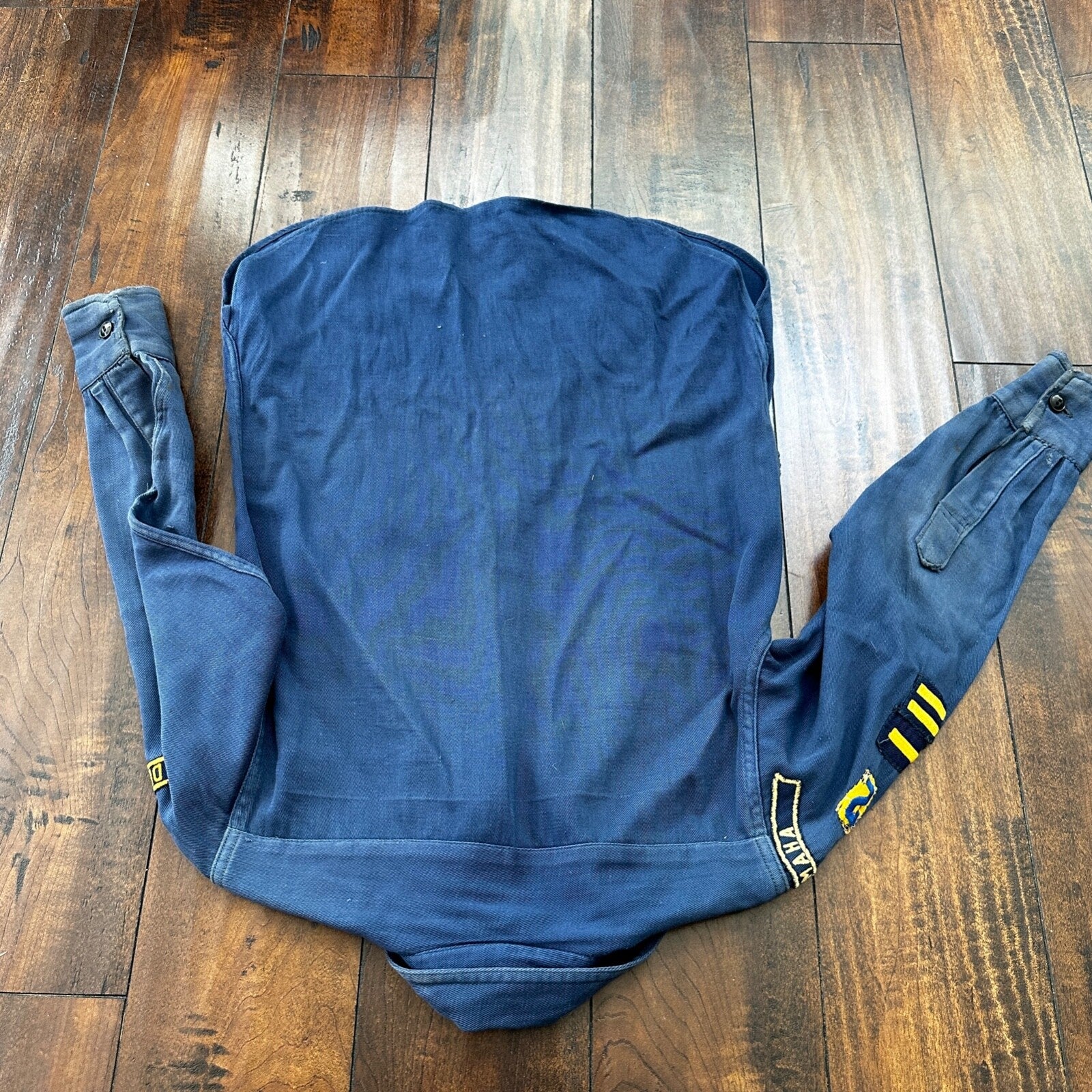 Vintage 60s BSA Boy Scouts Cub Shirt Blue Button Up Uniform Flawed Pins