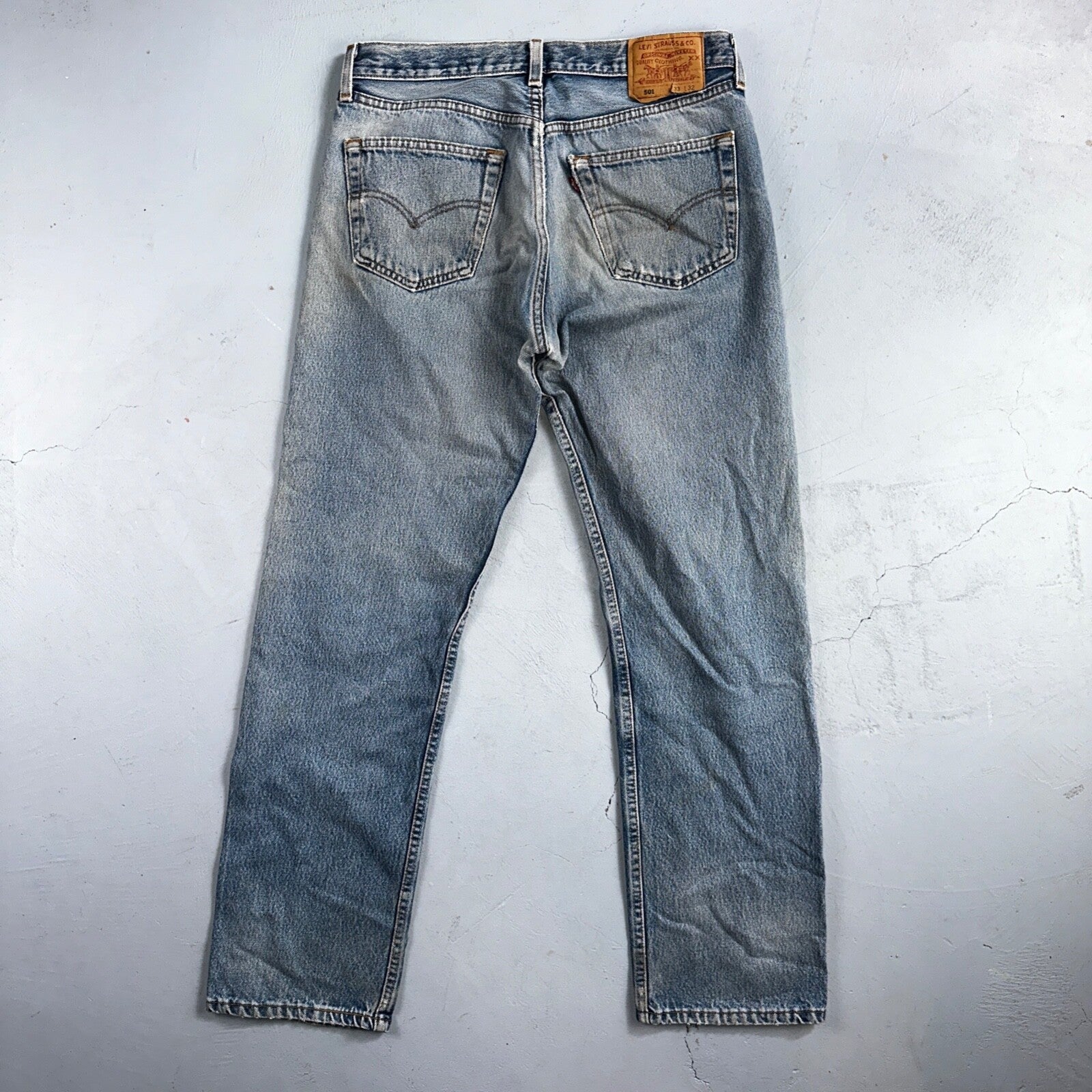 Levis 501 Vintage 90s USA XX Straight Leg Jeans Blue Med Wash 33x32 Act 32x30