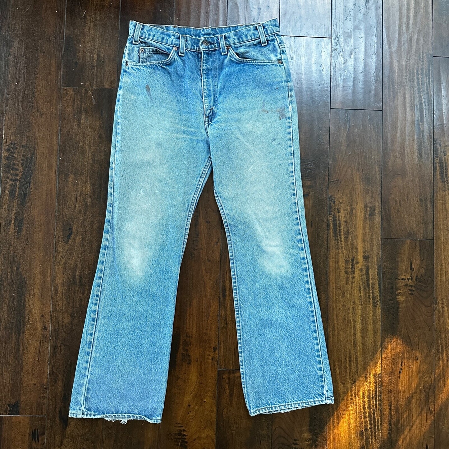 Levis 517 Vintage 80s USA Orange Tab Bootcut Flare Blue Jeans 34x31 Act 31x28