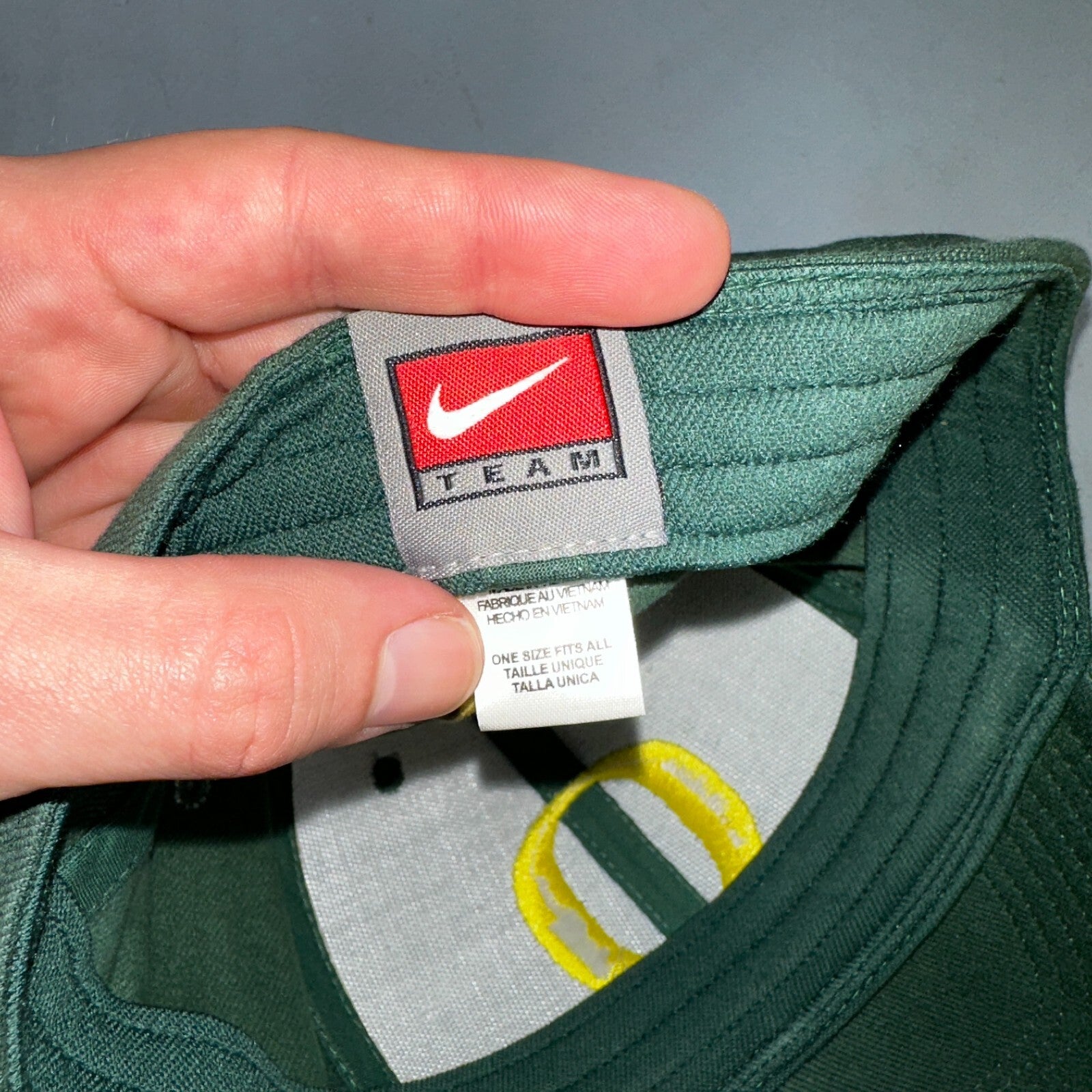 Nike Oregon Ducks VTG Hat Cap Snapback Lot of 3 Yellow Green Eugene Running Y2K