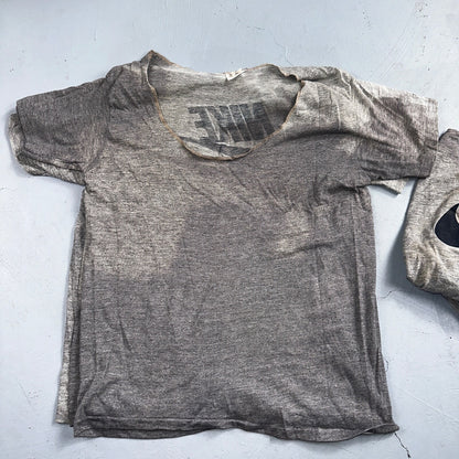 Nike 70s Lot of 8 VTG T Shirt Orange Tag Gray Swoosh Soft Chopped Front Team