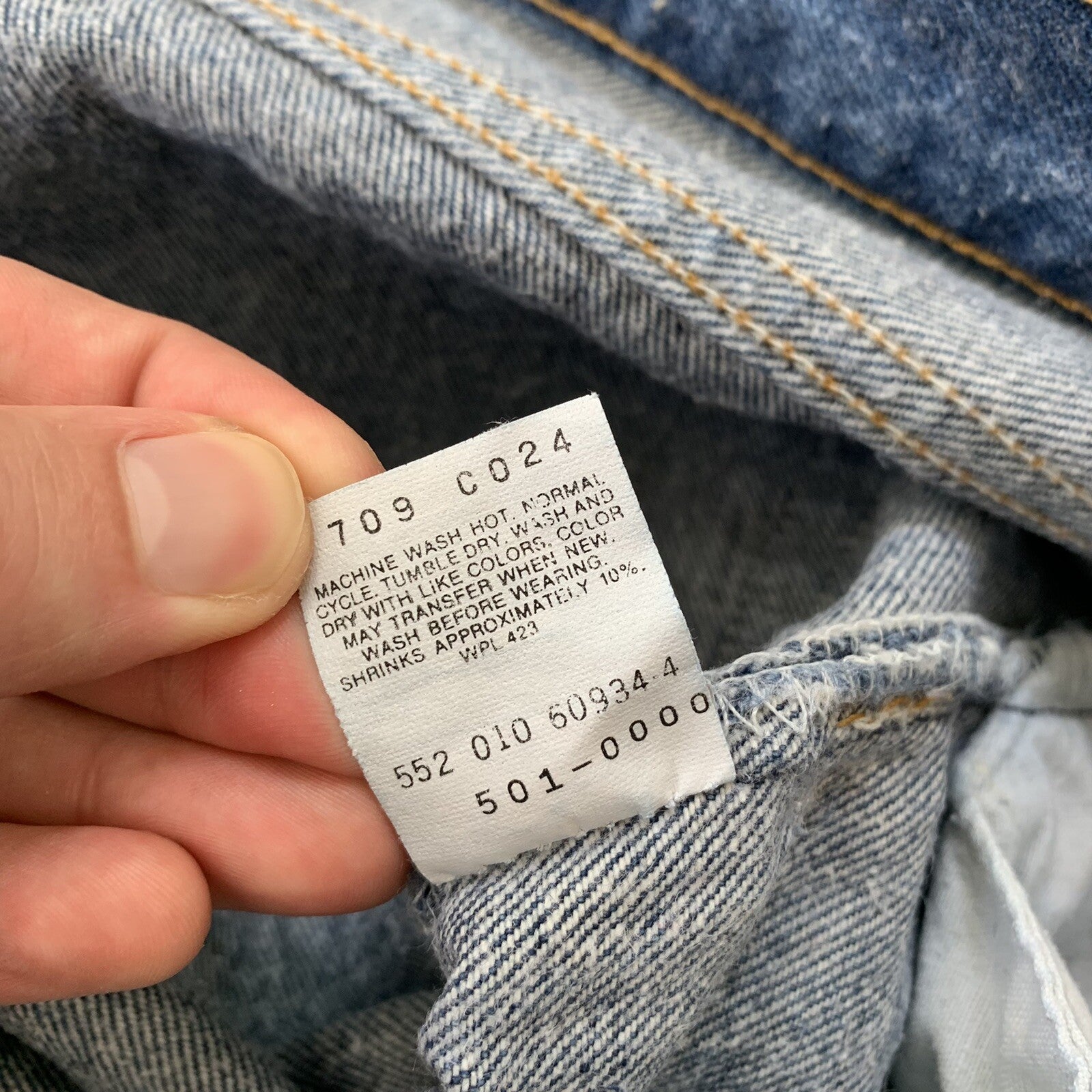 Levis 501 Vintage 90s Straight Leg XX USA Jeans 44x34 Dark Wash Act 40x30