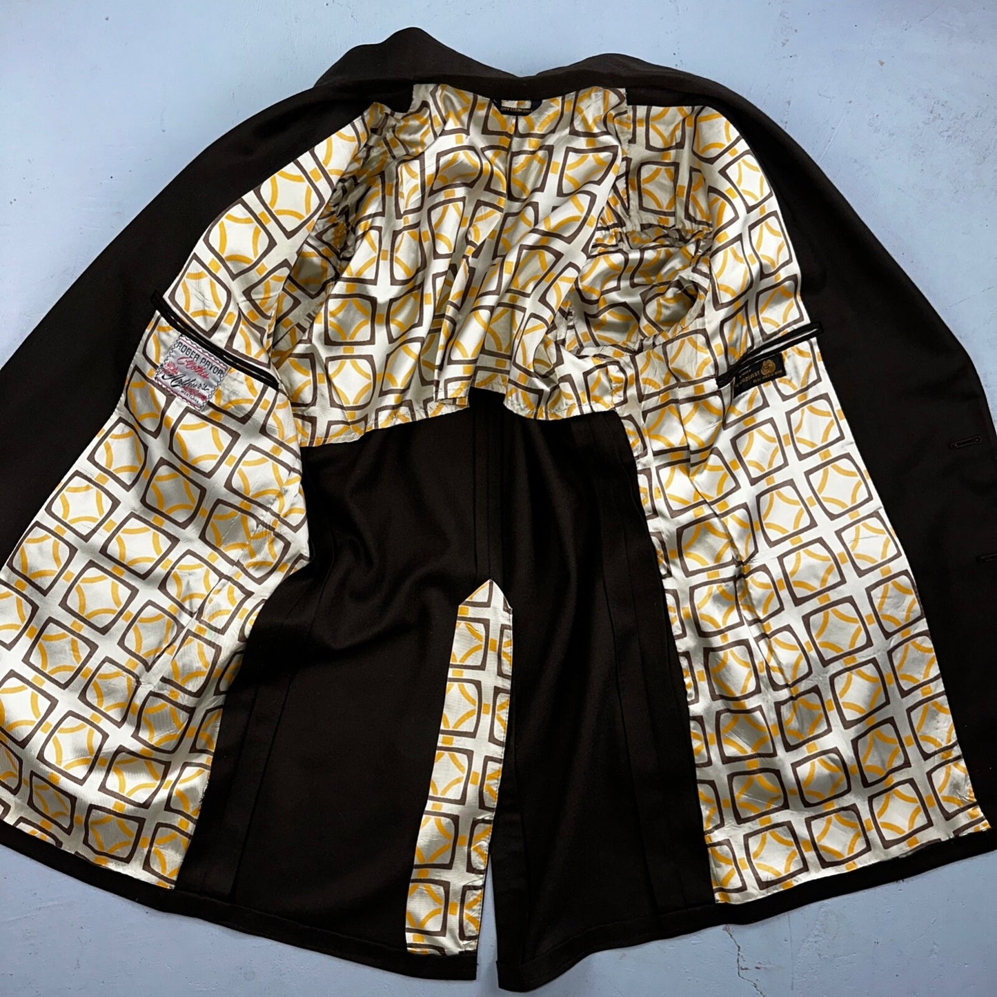 VTG Mens 2 PC Suit 42 Jacket Coat Pants Brown Rockabilly 60s 1960s Classy