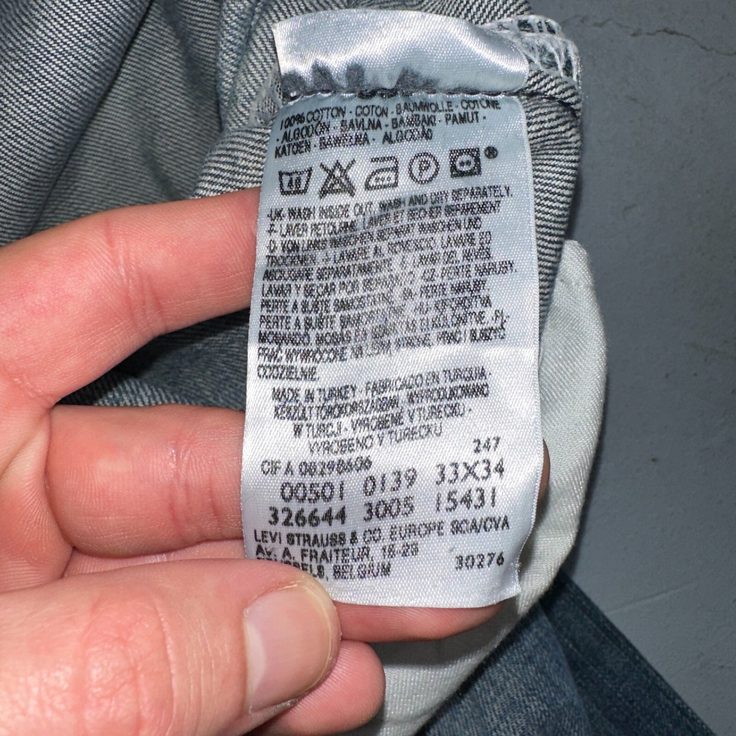 Levis 501 Vintage Y2K XX Straight Leg Jeans Blue Med Wash 33x34 Act 31x28