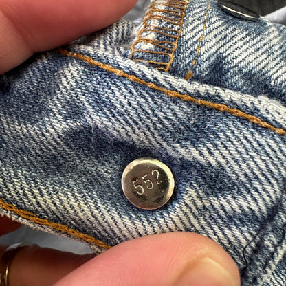 VTG 90s Levis 501 Button Fly 32x34 USA Tag Jeans Straight Wash Blue XX Act 29x29