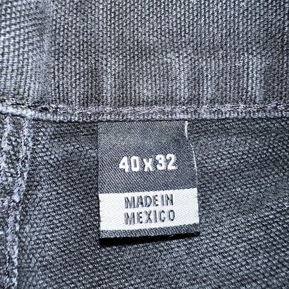 Carhartt VTG Double Knee Carpenter Pants Mexico B01 B136 BLK Black Act 40x32