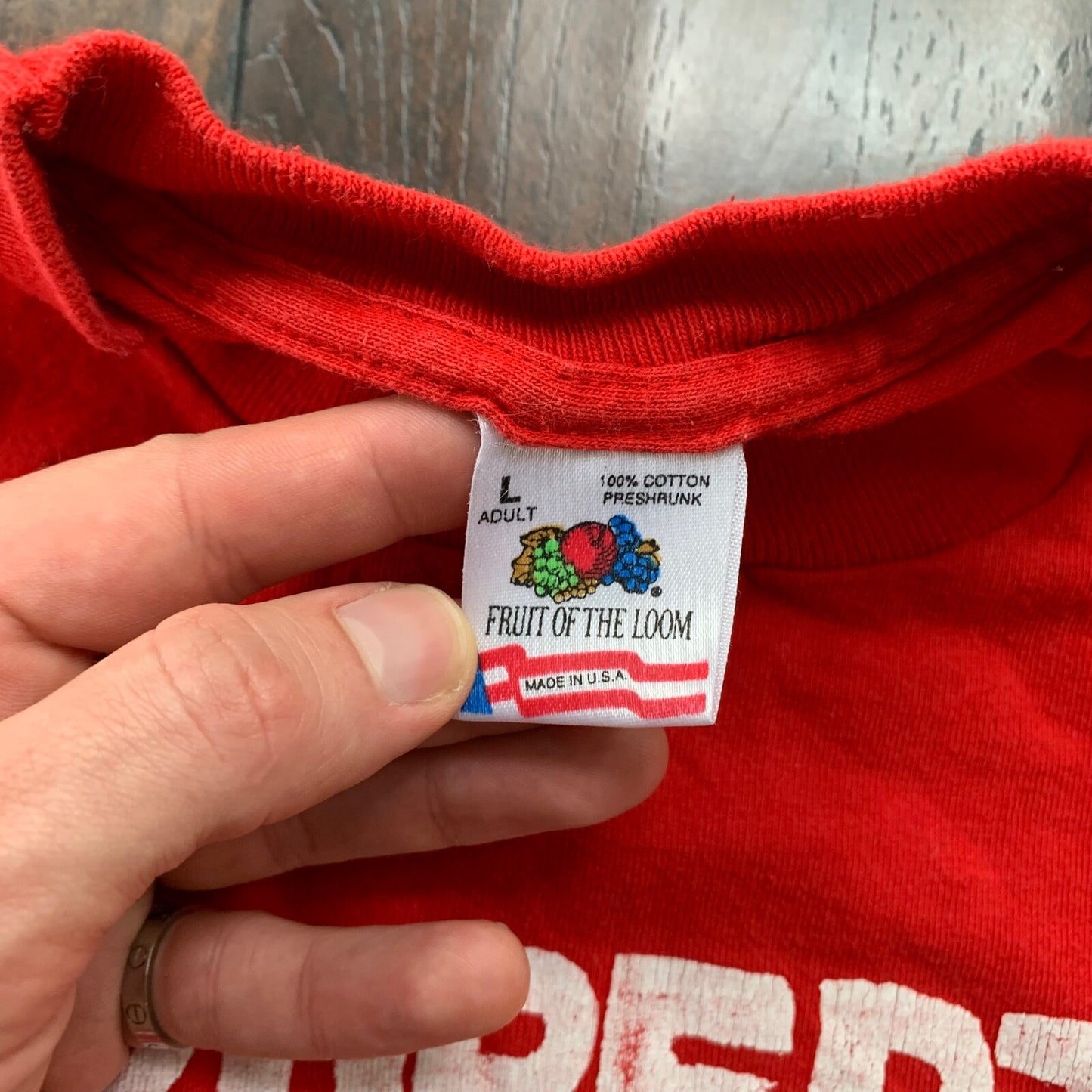 Property Of Bub City Vintage T Shirt Funny Humor Adult Red 90s Fruit Single Rap