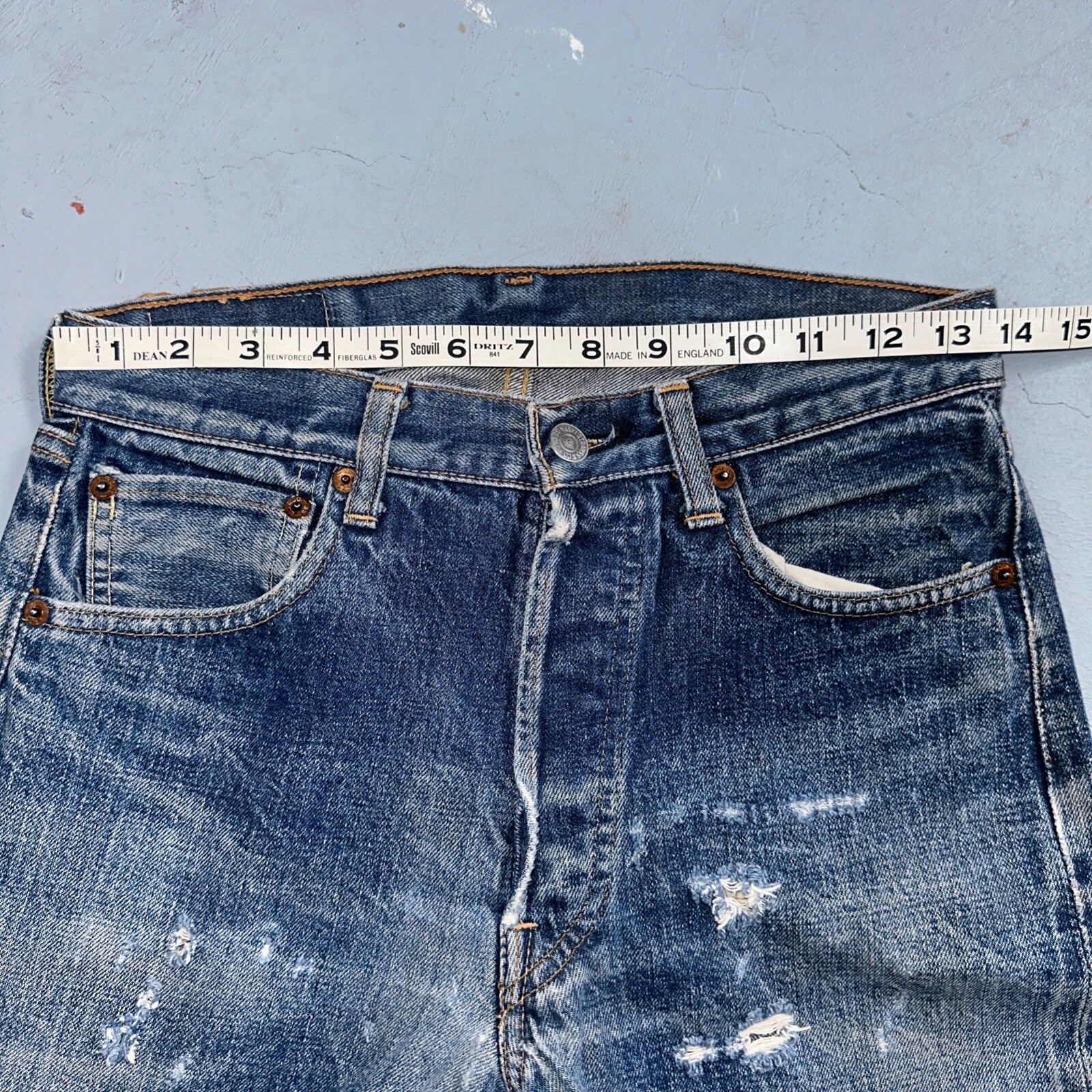 Levis 501 Big E Vintage 60s Redline Selvedge USA XX Boot Cut 517 Jeans Act 27x32