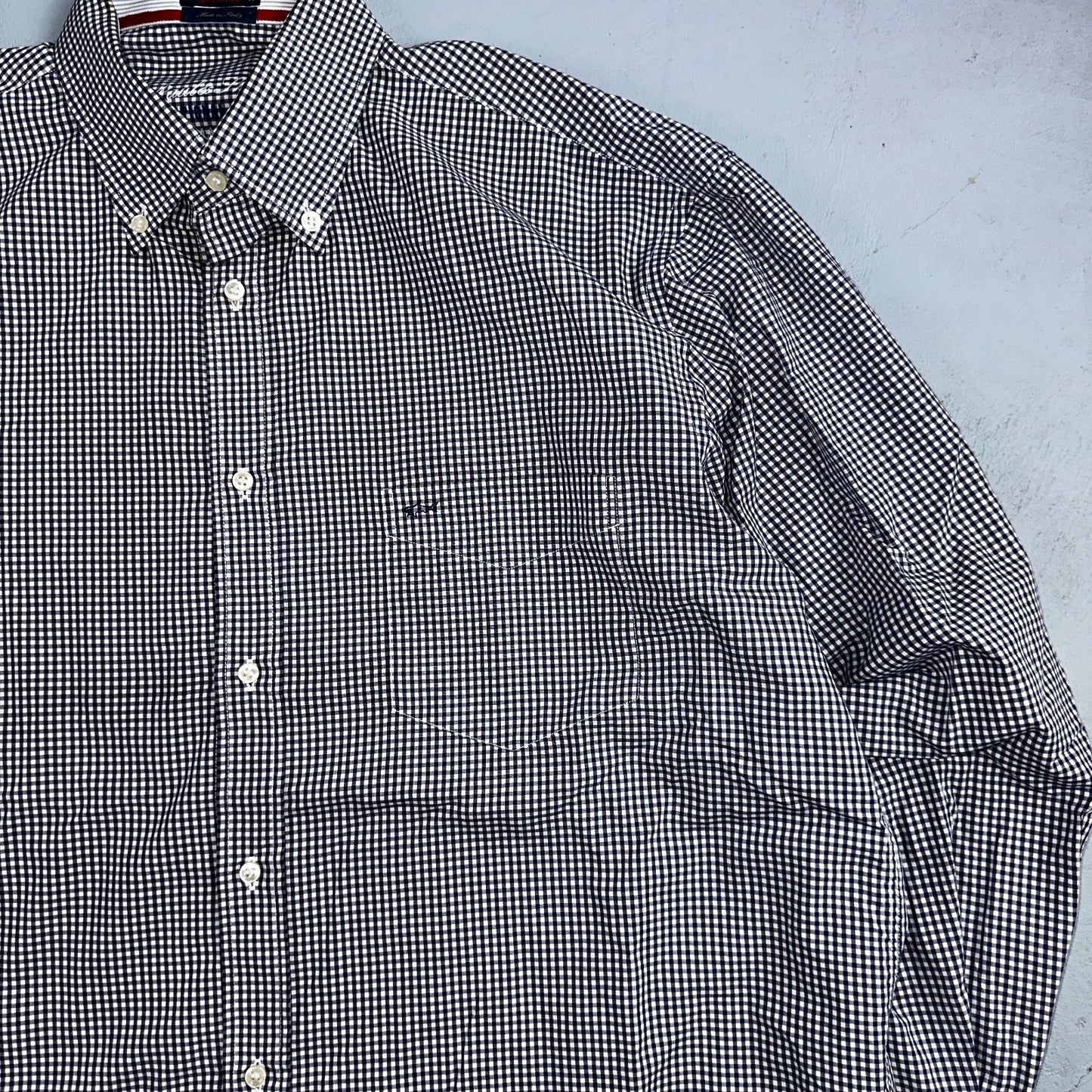 Paul & Shark Yachting Mens 44 Long Sleeve Button Down Shirt Checkered Hamptons