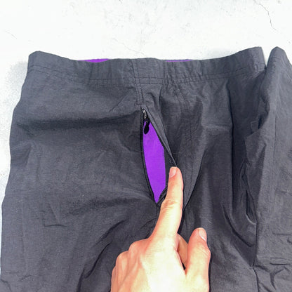 Nike ACG VTG Swim Trunk Mens M Black Cargo Pocket Outdoor Hiking Elastic 90s