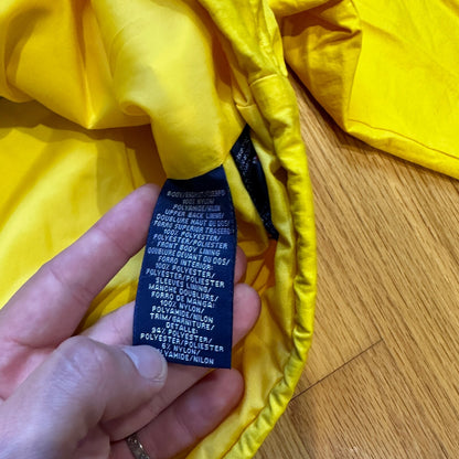 VTG 90s Tommy Hilfiger Yellow Lightweight Full Zip Rain Wind Jacket Sailing Boat