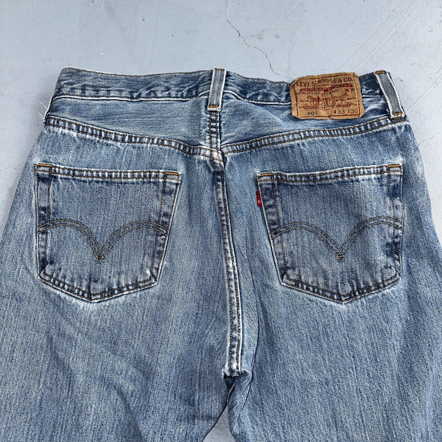 Levis 501 Vintage Y2K XX Straight Leg Jeans Blue Light Wash 33x30 Act 31x29