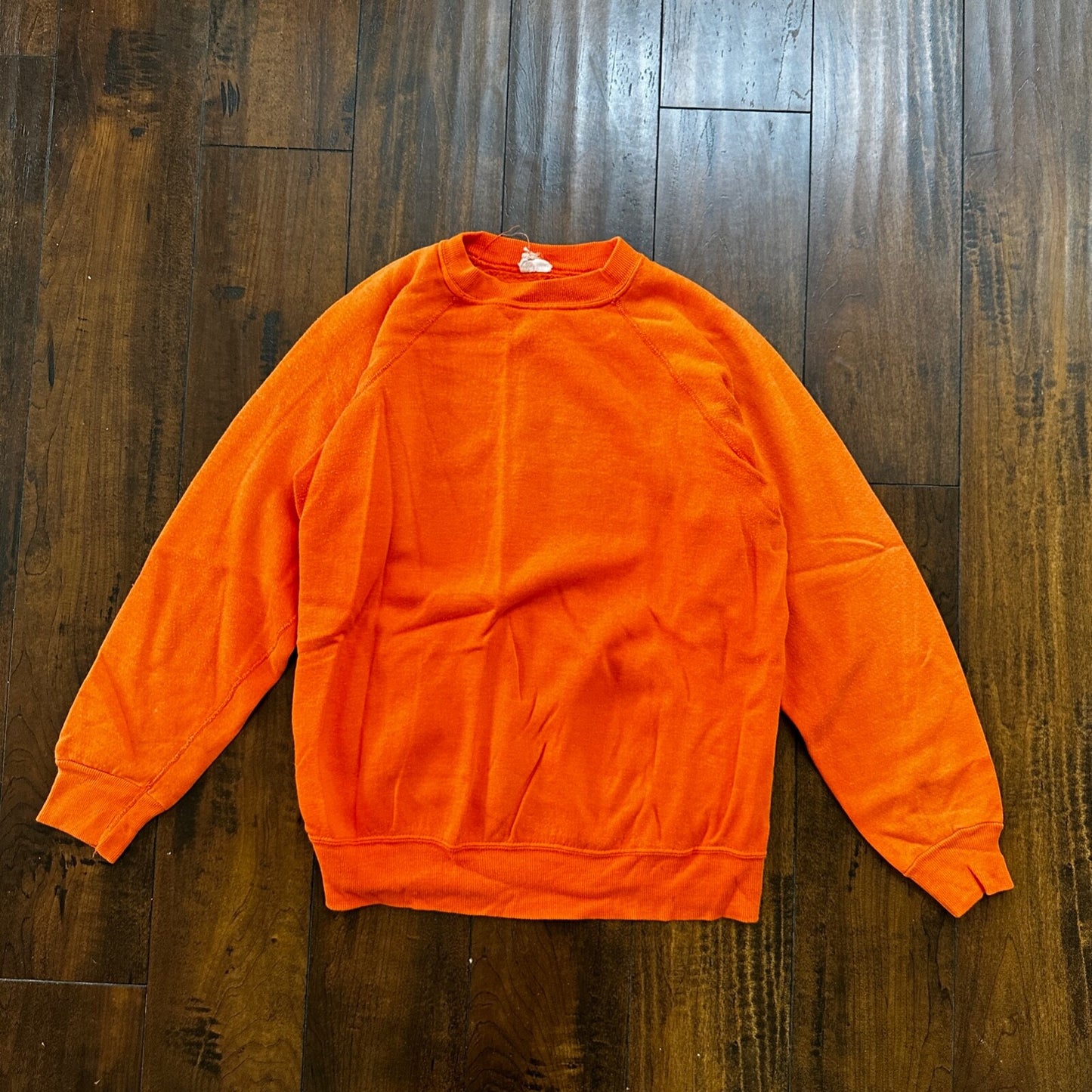 VTG 1960s Rockabilly Sweatshirt Sweater 60s 70s Blank Basic Afterhood USA Orange