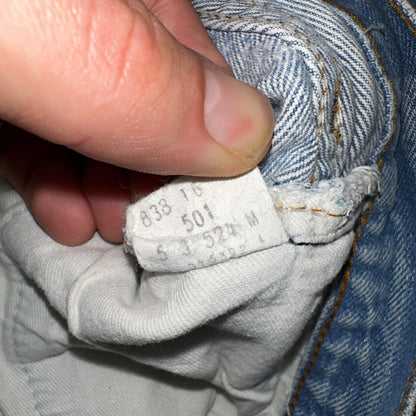 Levis 501 Vintage 80s Redline Selvedge USA XX Jeans Light Wash 32x30 Act 30x28
