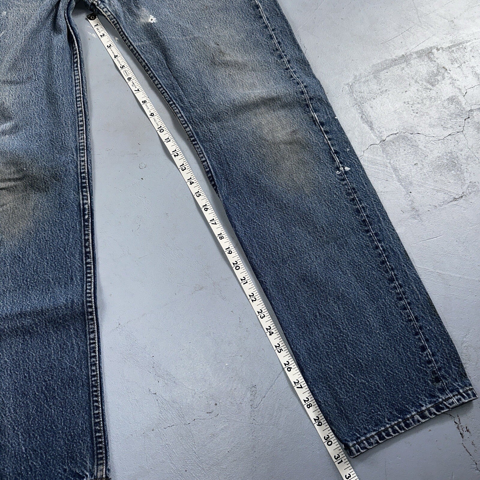 Levis 501 Vintage 90s USA 80s XX Straight Leg Jeans 35x36 Light Wash Act 32x31