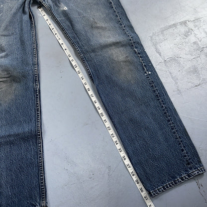 Levis 501 Vintage 90s USA 80s XX Straight Leg Jeans 35x36 Light Wash Act 32x31