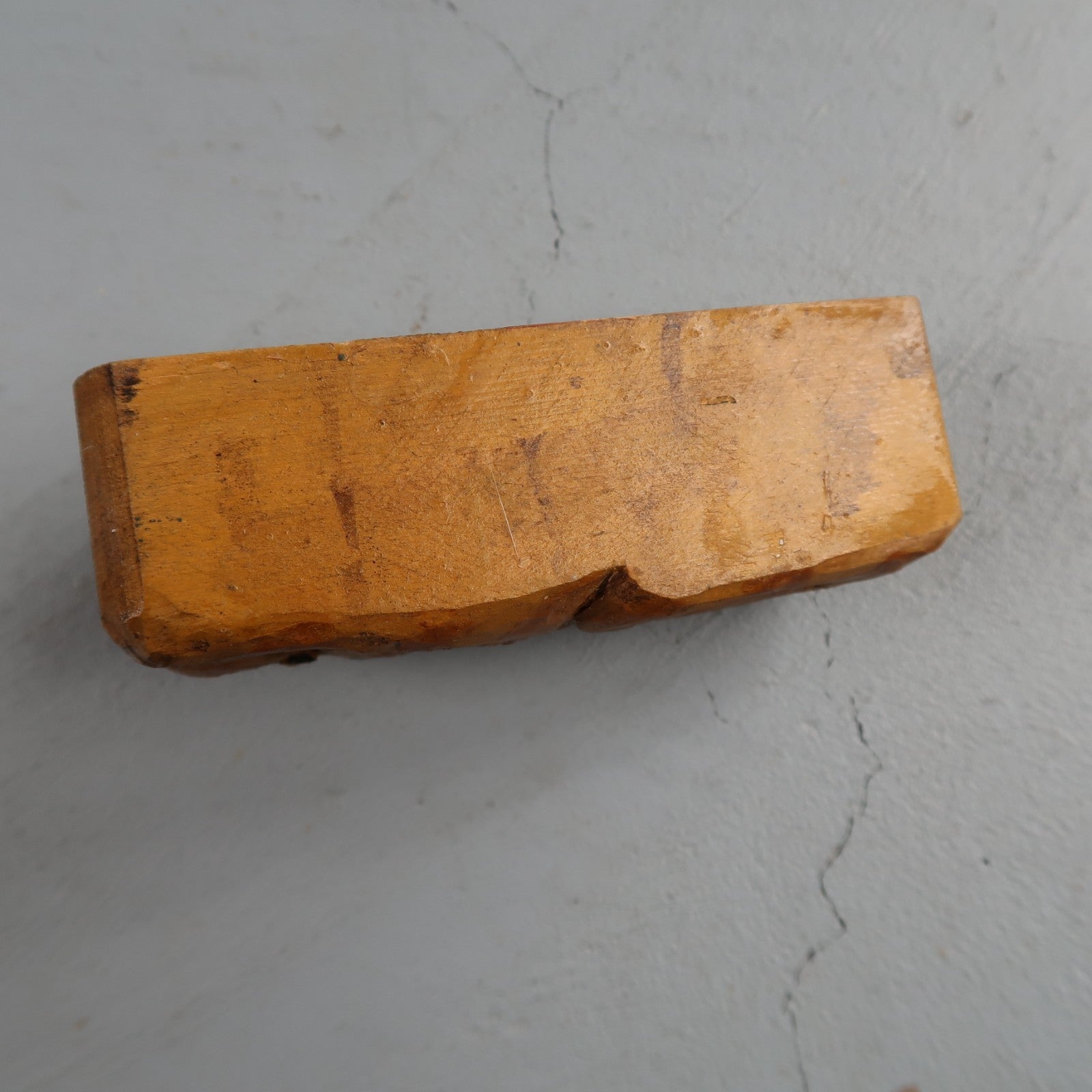 Small Carved Wood Sitting Cat Folk Art Figure Cute Hand Made Lucky Cute Luck