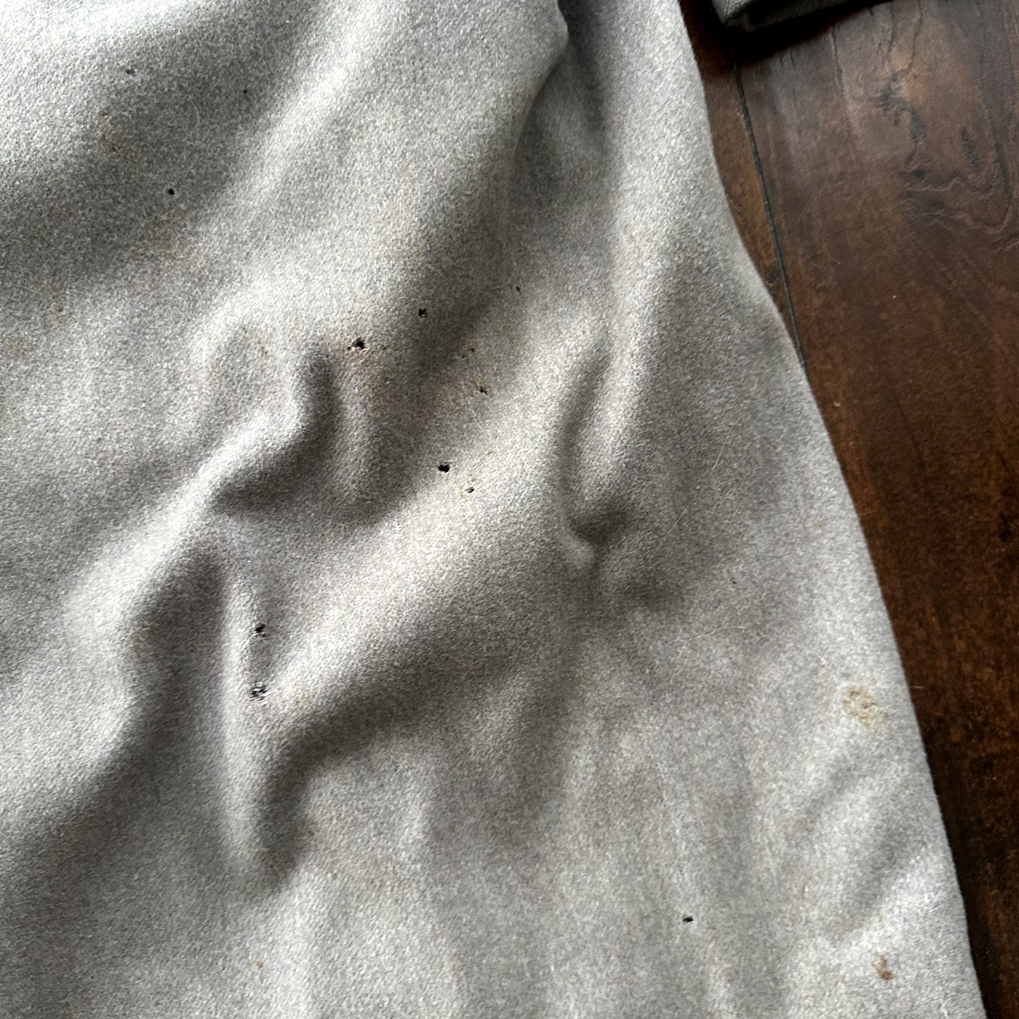 VTG 60s 50s Penneys Rockabilly Gray Wool Long Trench Coat Sz 40 Long Blazer