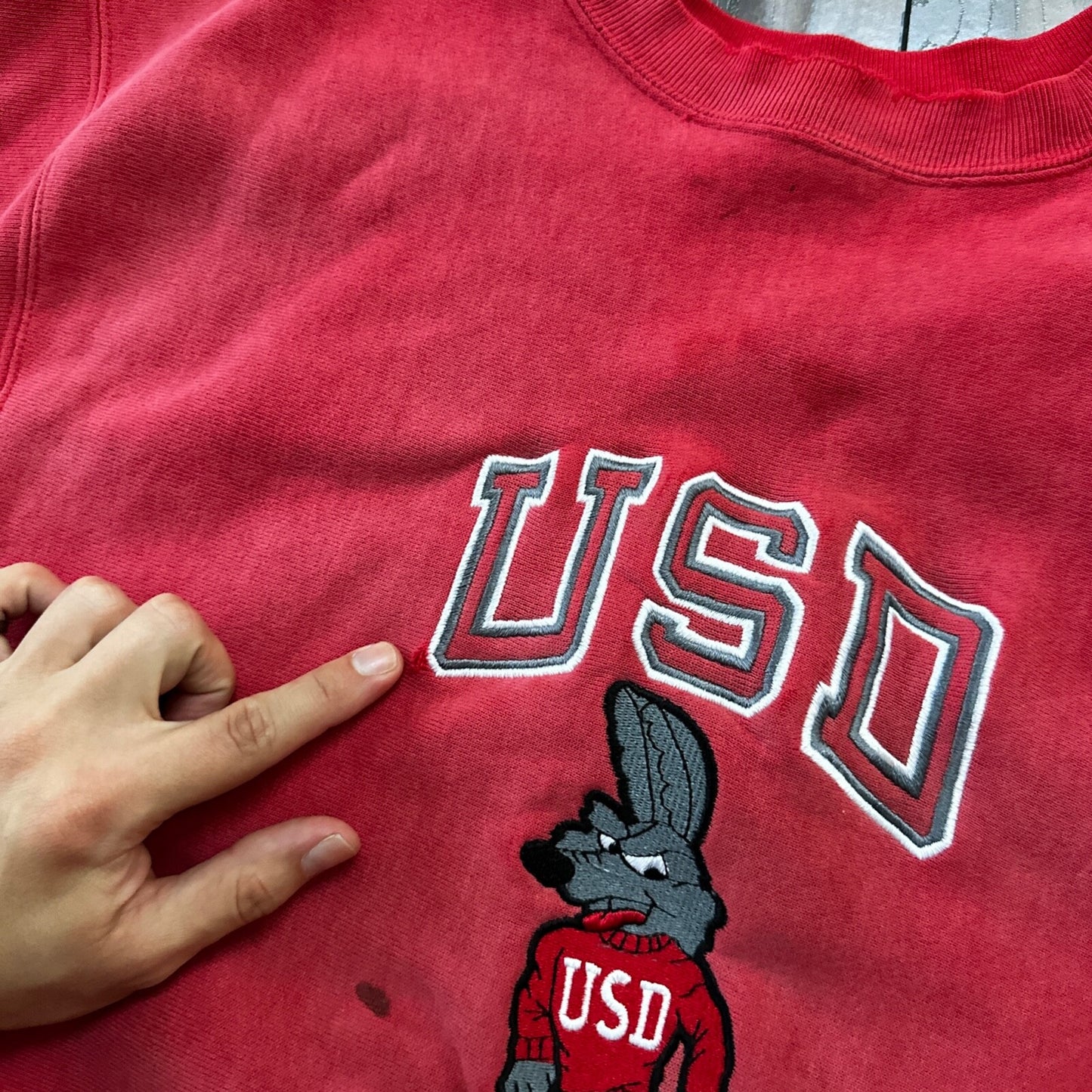 VTG Champion 80s OSD USA Reverse Weave Sweatshirt XL 90s South Dakota College