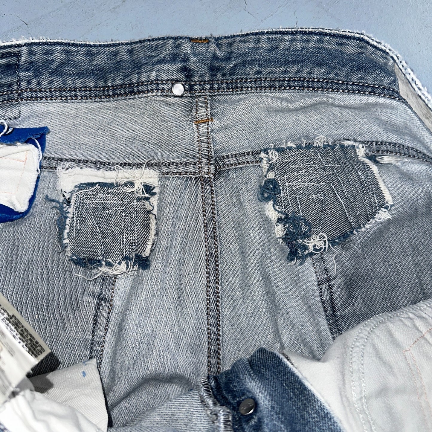 Diesel Larkee Bootcut Stretch Jeans Mens 36x30 Blue Straight 008M2 Whisker Italy