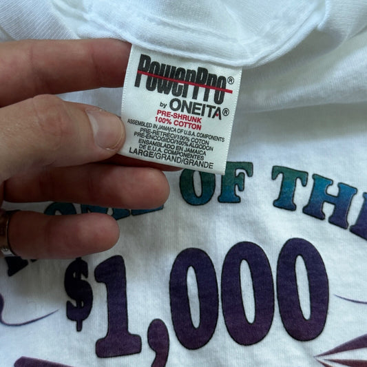 Oneita 1000 Winner VTG T Shirt Casino Club Chinook Winds Oregon PDX Slots