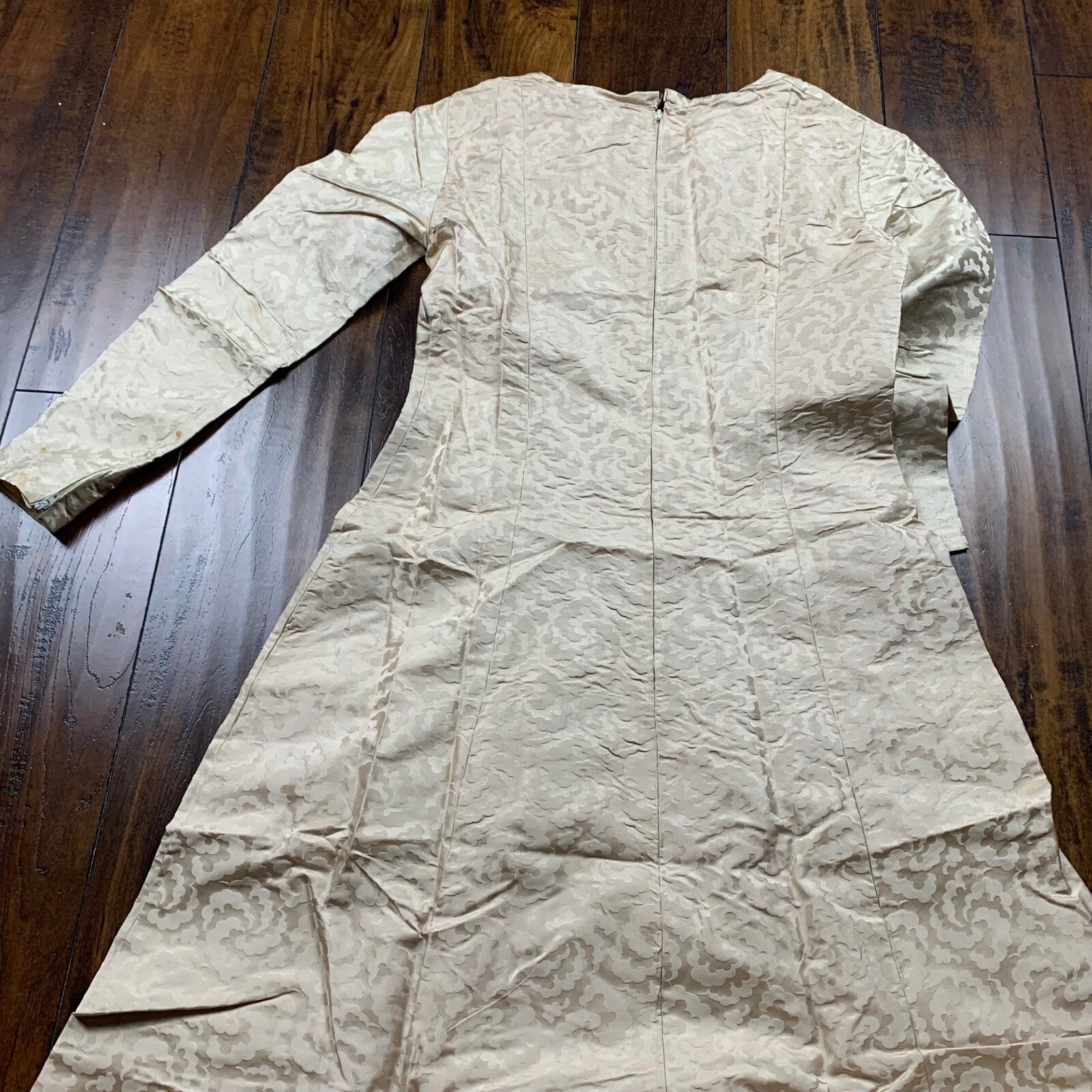 VTG USA Rockabilly Womens Dress Pattern Cream 60s 70s Top Bottom Sanforized