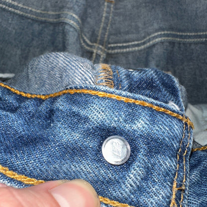 Levis 501 Vintage 90s Mexico Straight Leg Jeans 36x30 Y2K Med Wash Act 33x27