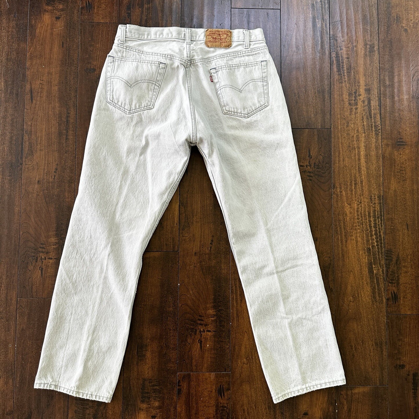 Vintage 90s Levis 501 USA 36x30 Tag Jeans 80s Blue Light Bleach Wash Act 32x29