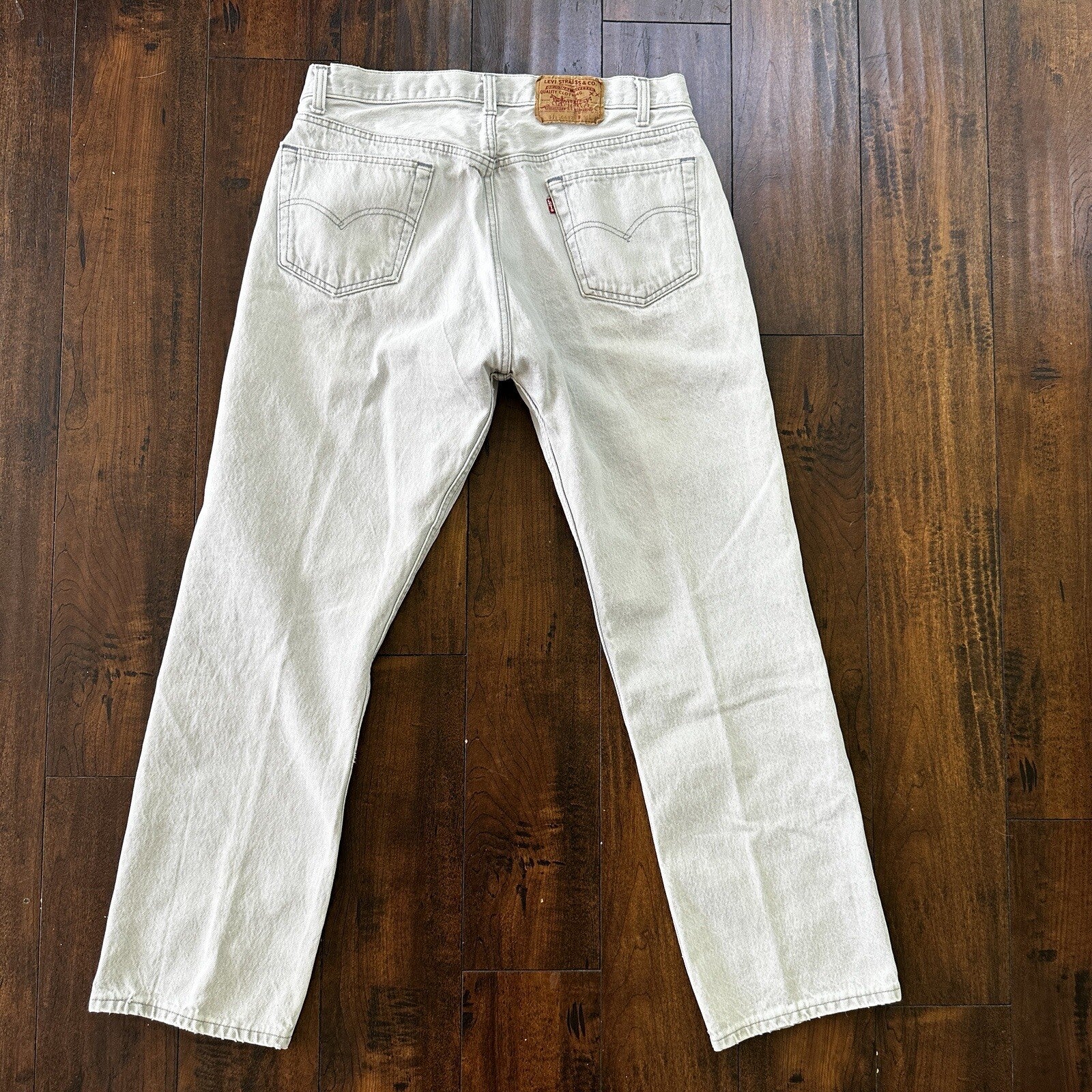 Vintage 90s Levis 501 USA 36x30 Tag Jeans 80s Blue Light Bleach Wash Act 32x29