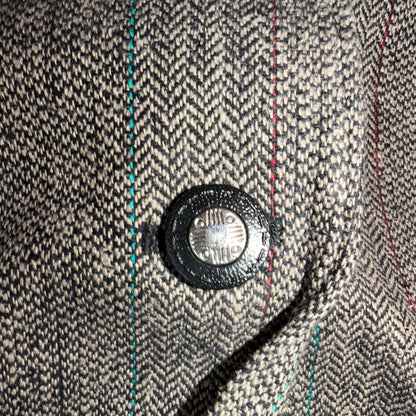 Vintage Circle S Dallas Texas Western Cowboy Blazer Jacket Mens 44L Silk Lining