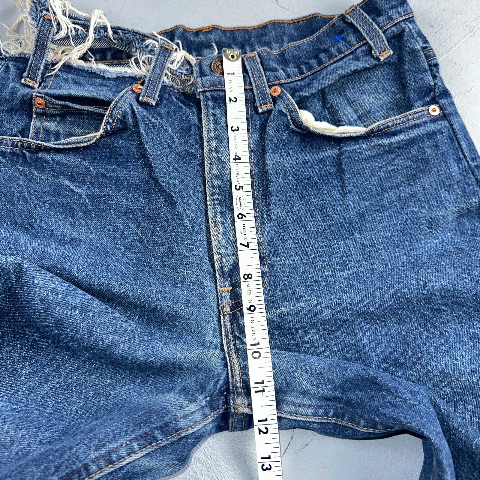 Levis 517 Vintage 90s USA Orange Tab Bootcut Flare Blue Worn Jeans Thrash 32x32