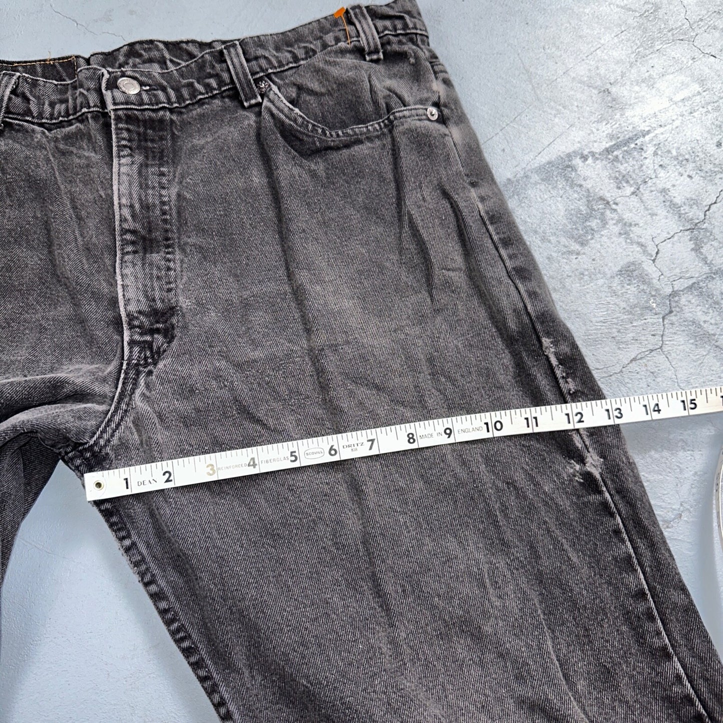 Levis 550 Vintage 90s USA Orange Tab Jeans 38x32 Black Med Wash 501 Act 36x31