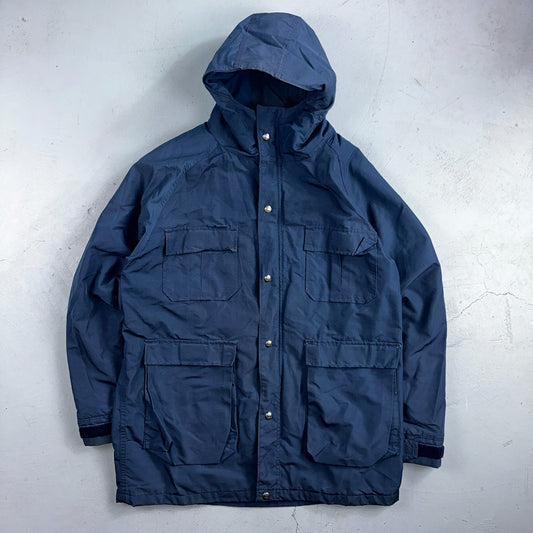 VTG Woolrich USA Mountain Parka Shell Jacket Blue Hiking 1970s 70s Blue Large