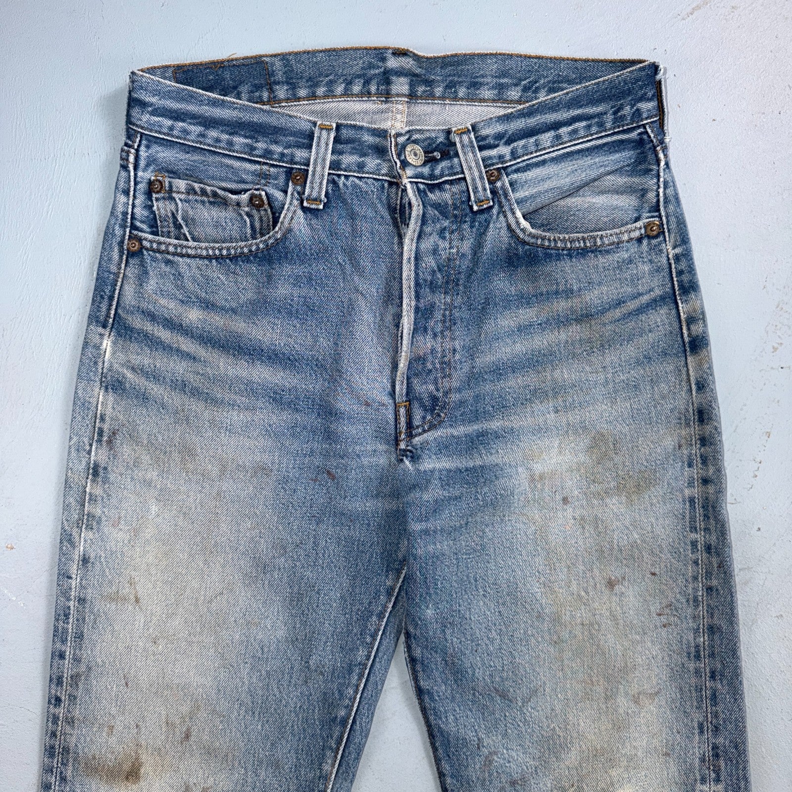 Levis 501 Vintage 80s Redline Selvedge USA XX Jeans Light Wash Act 28x30