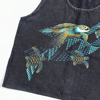Turtles Sea Ocean VTG T Shirt Tank Top Cotton Abstract Art Love Animals Earth