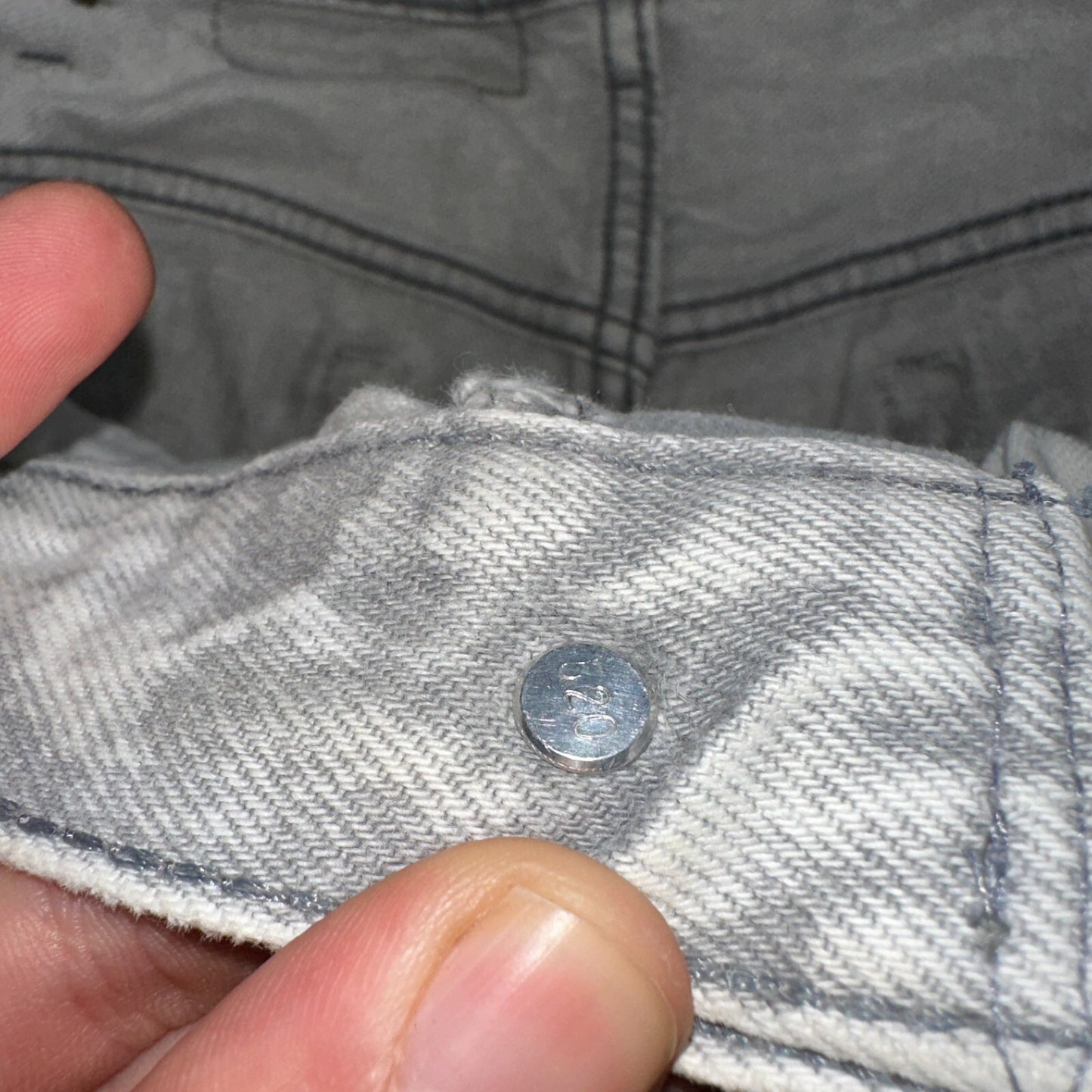 Levis 501 Vintage 80s USA XX Straight Leg Jeans Gray Acid Wash 29x36 Act 28x34