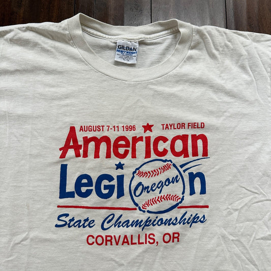 Corvallis Oregon Baseball 1996 Vintage T Shirt 90s American Legion USA Taylor