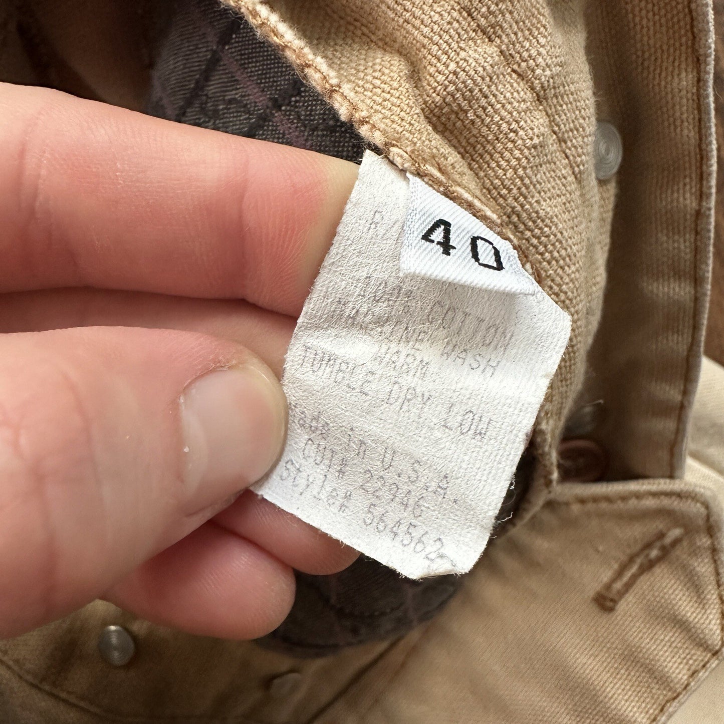 VTG Mens Frontier Maker USA Outdoor Pants Buckleback Cowboy 40 Tan Western